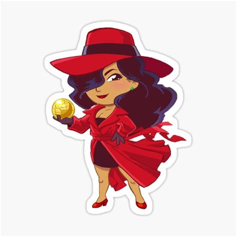 Carmen Sandiego Sticker For Sale By Fashion Ciiity Redbubble