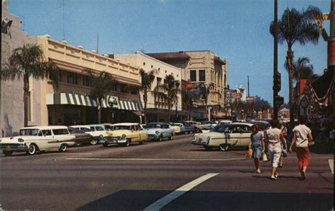 Looking East on State Street Redlands, CA Dave Rubinoff Postcard