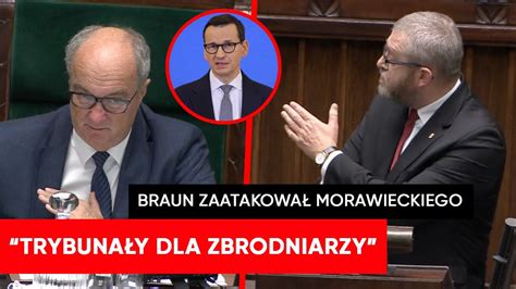 KŁÓTNIA W SEJMIE Braun porównał Morawieckiego do Jaruzelskiego