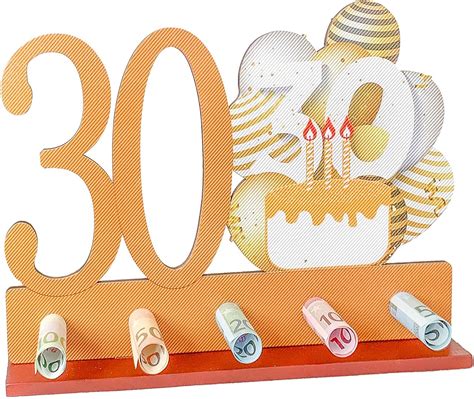 30 Geburtstag Geldgeschenk Holz BOOSHMall Geschenk Zum 30 Geburtstag