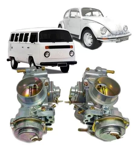 Par Carburador Kombi Duplo Fusca H32 34 Pdsi Gasolina Parcelamento