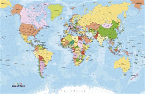 PLANISFERIO MAPA DEL MUNDO MAPAMUNDI Mapa Político Del