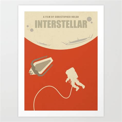 Interstellar Minimalist Movie Poster Christopher Nolan Art Print By