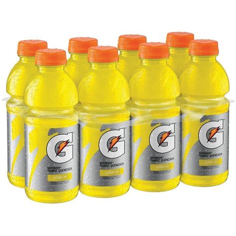 Gatorade Thirst Quencher 20 Oz Lemon Lime Sports Drink 8 Pk By