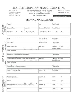 Fillable Online Rpm Rental Application Rpm Rental Application Fax