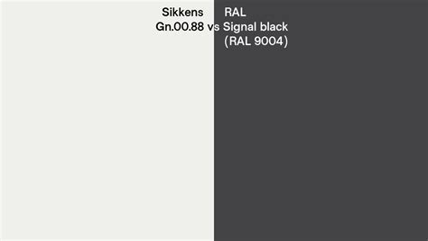 Sikkens Gn 00 88 Vs Ral Signal Black Ral 9004 Side By Side Comparison