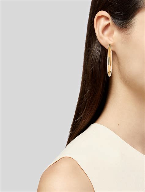 Louis Vuitton Louise GM Hoop Earrings Gold Plated Hoop Earrings