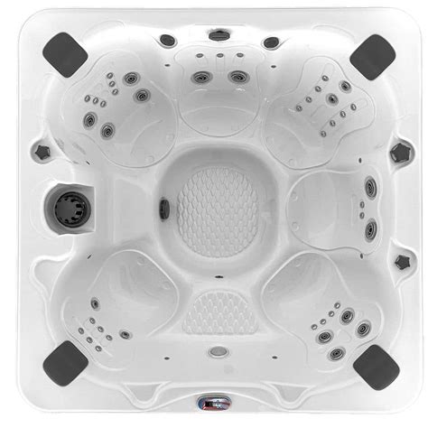 American Spas 7 Person 45 Jet Premium Acrylic Bench Standard Hot Tub With Bluetooth Sound System