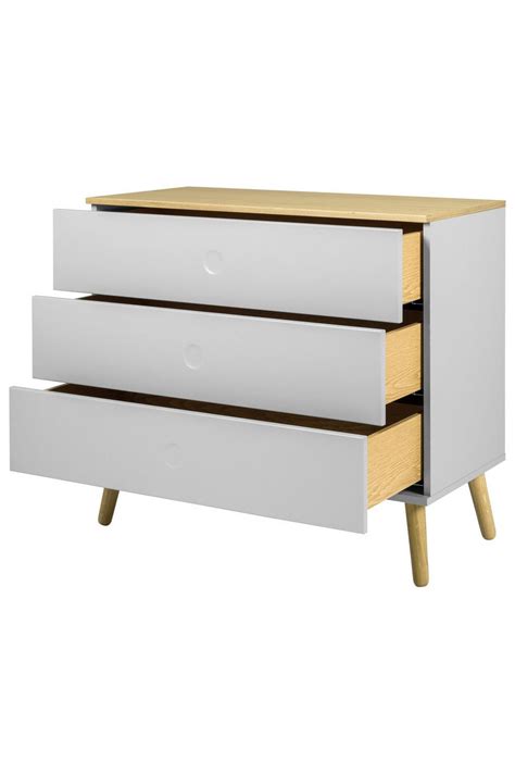 Kommode In Grau Eichefarben Mit 3 Schubladen Furniture Dresser