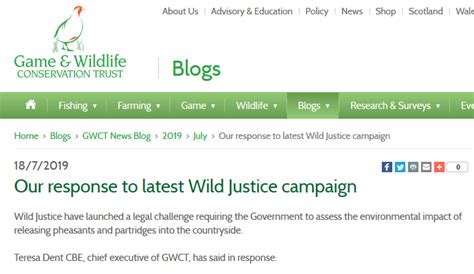 Wild Justice Blog Gwct Stung Into Limp Unconvincing Defence Of Their