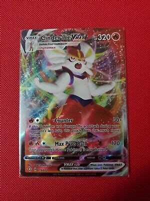 Cinderace Vmax Full Art Holo Ultra Rare Shining Fates Near