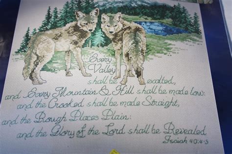 Leisure Arts Counted Cross Stitch Kit Wolves In The Rockies Every