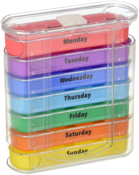 Medca Weekly Pill Organizer Four Times A Day 1 Dispenser With