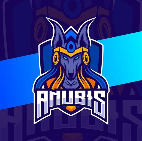 Le Logo Esport De La Mascotte égyptienne Anubis Conçoit Un Personnage