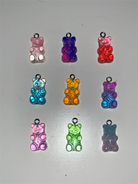 Resin Handmade Gummy Bear Keychain Etsy