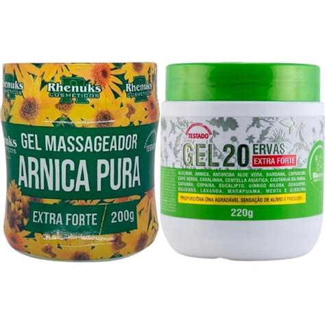 Kit Gel Massageador Arnica Pura G Gel Ervas Extra Forte G