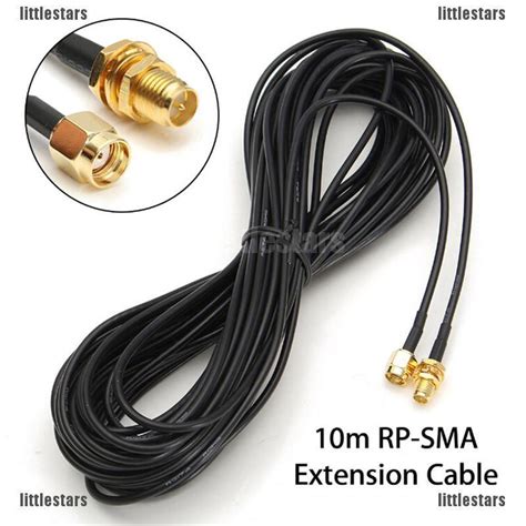 Luv 10m33ft Antenna Connector Rp Sma Extension Cable Cord For Wifi