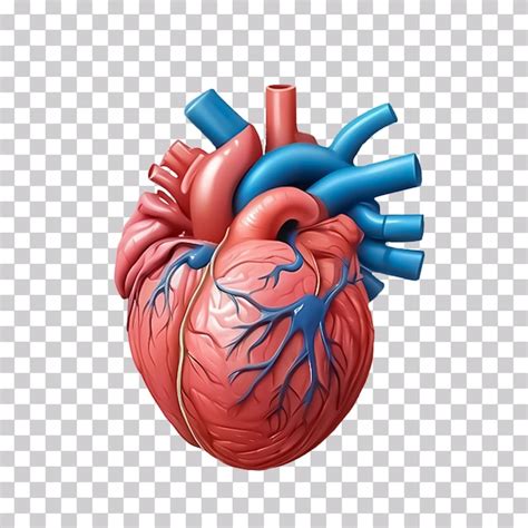 Premium Psd D Rendering Of A Realistic Human Heart Isolated On