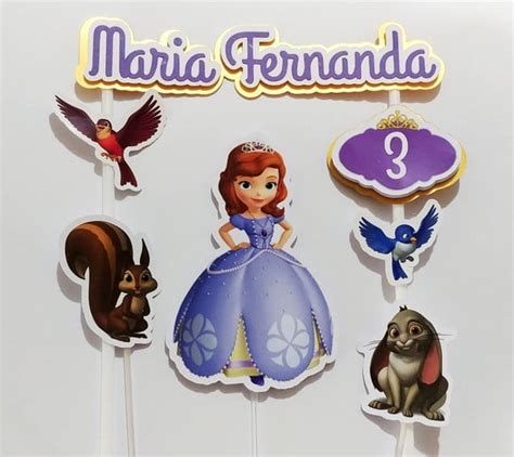 Topo De Bolo Princesa Sofia Elo Produtos Especiais