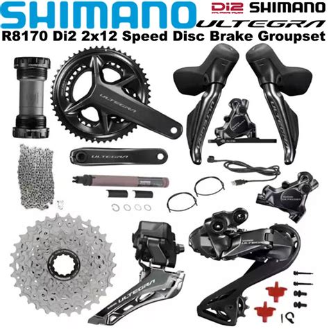 Shimano Ultegra Di2 R8170 Groupset Power Meter 2x12 Speed 12s R8100 R8150 Disc Brake Rim Brake