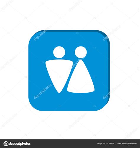 Wc Icon With Gender Signs Stock Vector By Lovart