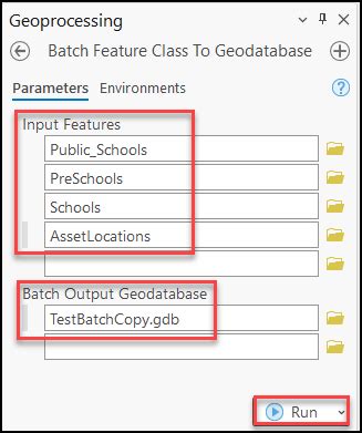 How To Batch Copy Feature Classes From Multiple File Geodatabases Into