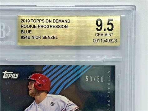 2019 Topps NICK SENZEL Rookie Progression Blue Refractor RC 50 50 1 1