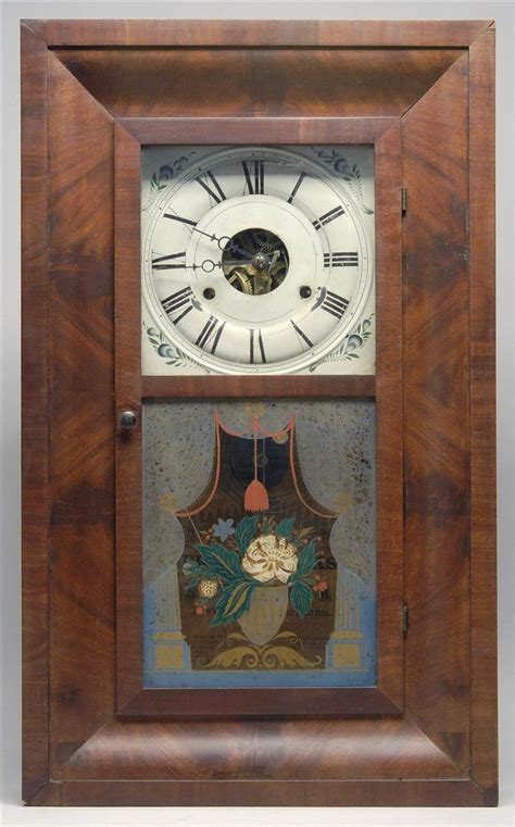 Lot Antique Seth Thomas Ogee Shelf Clock In Mahogany Veneers Lower