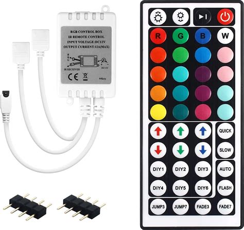 Dual Outputs 44 Keys IR Remote Controller 4 Pin 2 Ports RGB Control Box