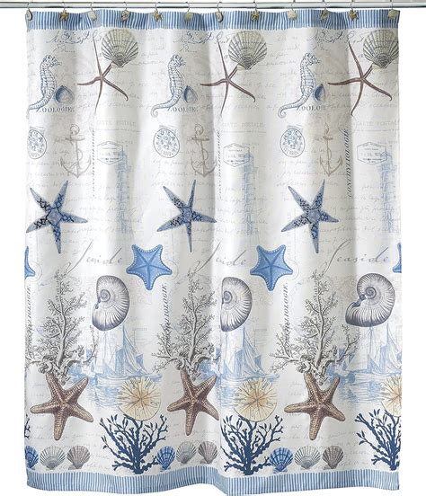 Amazon Avanti Linens Fabric Shower Curtain Nautical Bathroom