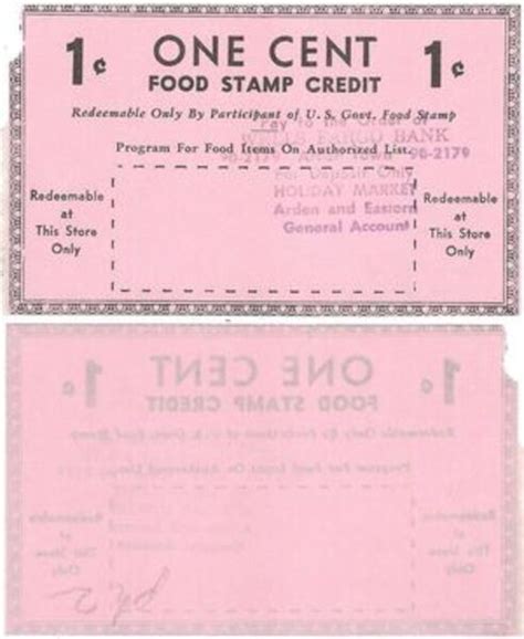 1 Cent Food Stamp Scrip Holiday Market United States Numista