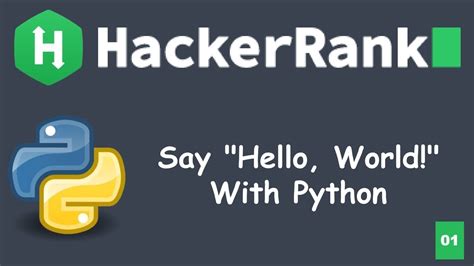 Say Hello World With Python HackerRank Solution Easy