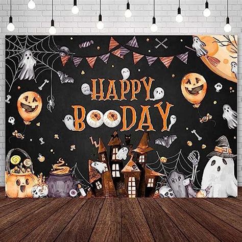 Amazon Aibiin X Ft Halloween Birthday Backdrop Happy Booday