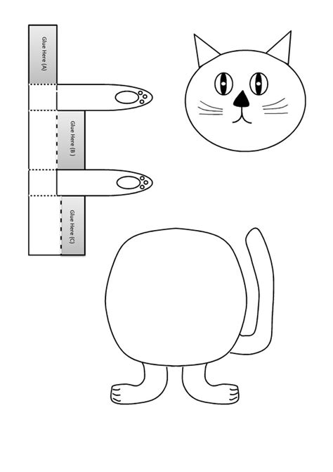 Printable Cat Craft Template