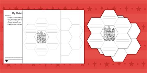 Christmas Wishes Hexagon Writing Template Professor Feito