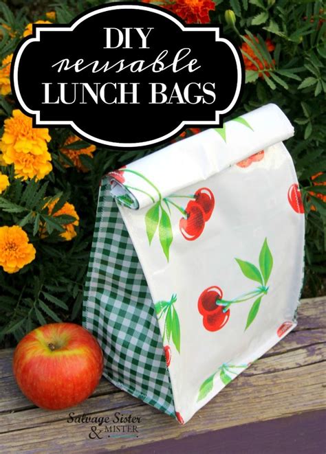 Diy Oilcloth Reusable Lunch Bags Reusable Lunch Bags Oil Cloth