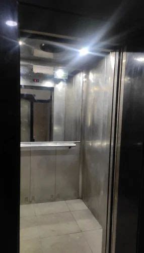 50hz Stainless Steel Mall Passenger Elevator Maximum Speed 0 5 M S