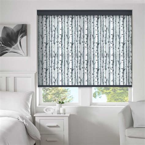 Woodland Black Roller Blind | Bolton Blinds