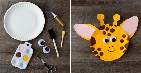 Paper Plate Giraffe Craft