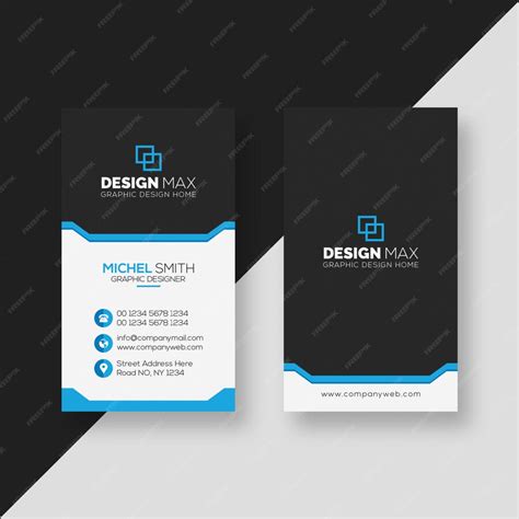 Premium PSD | Blue business card