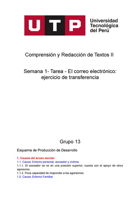 Semana 1 Tarea El correo electrónico ejercicio de transferencia