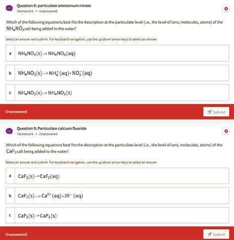 Solved Question 8 Particulate Ammonium Nitrate Homework Unanswered Which Ofthe Following