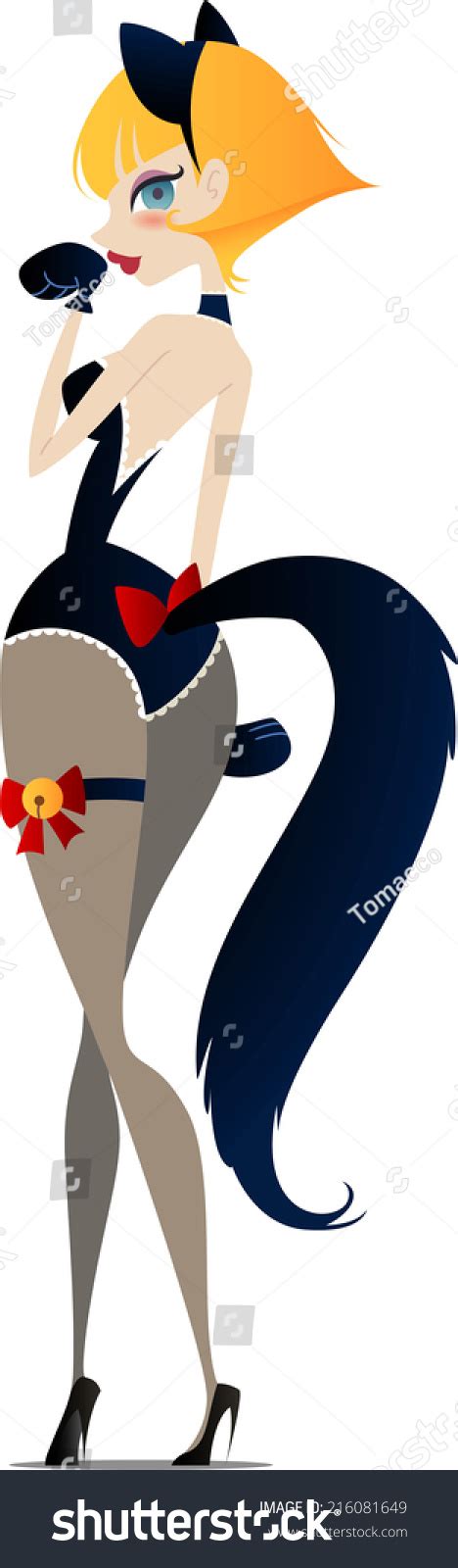 Hot Woman Wearing Pussycat Costume Stock Vector Royalty Free 216081649 Shutterstock