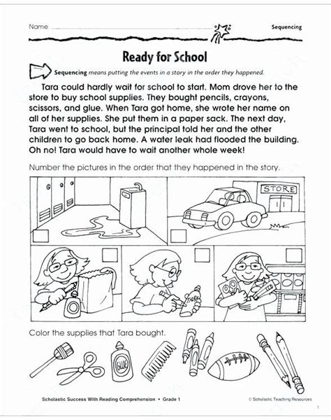 Free Picture Story Sequencing Worksheets