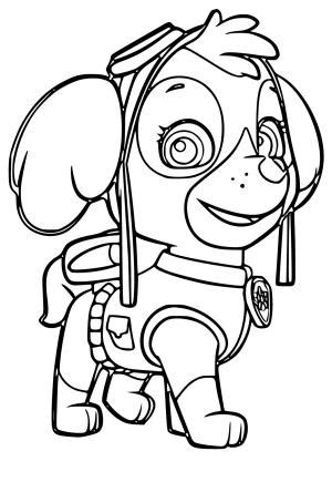5 Безплатни за Печат Скай Paw Patrol Картинки за Оцветяване, Листове ...