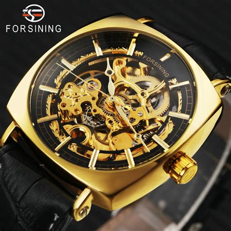 Forsining Skeleton Mens Watches Top Brand Luxury Automatic Mechanical