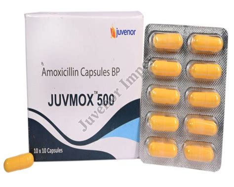 Juvmox Amoxicillin 500 Mg Capsules For Clinic Hospitals Grade