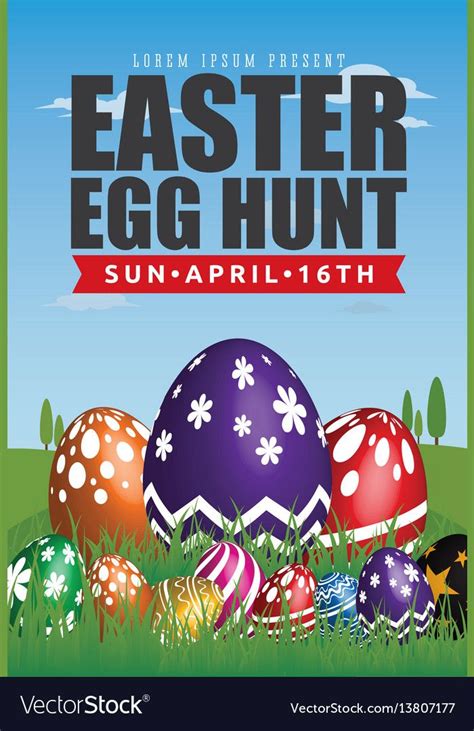 Christian Easter Egg Hunt Flyer