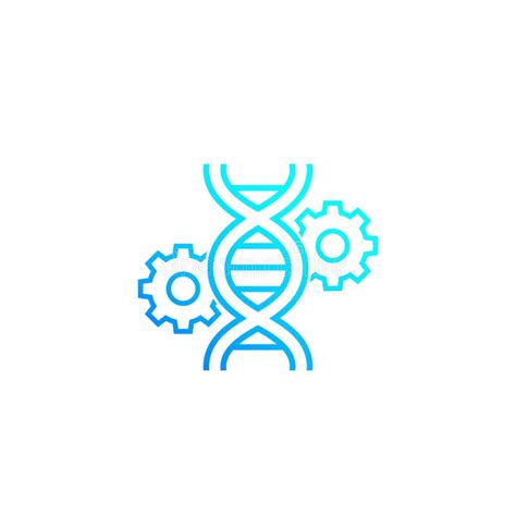 Gene Editing Dna Research Genetics Icon Stock Vector Illustration