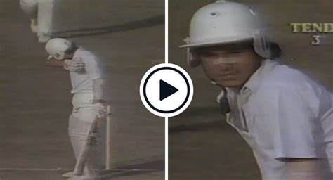 Watch Year Old Sachin Tendulkar Hit In Face By Waqar Younis Bouncer